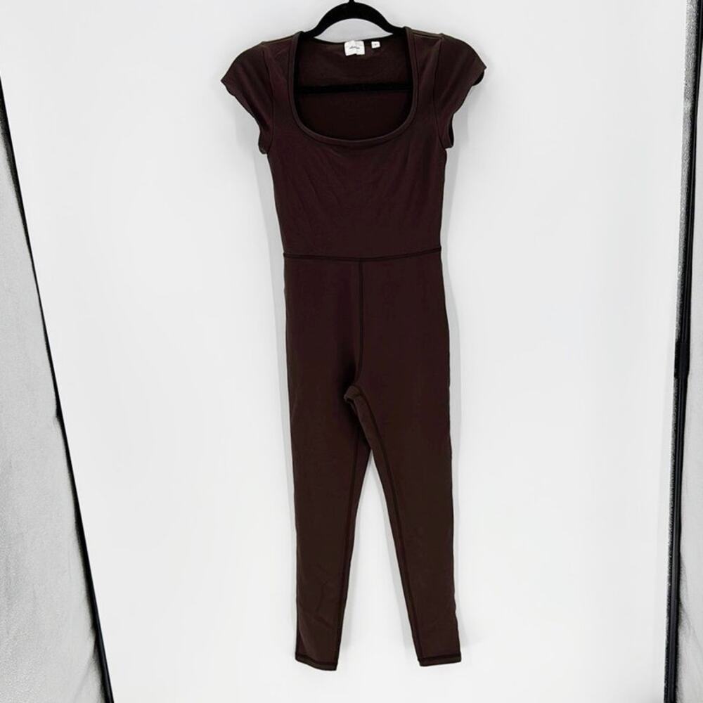 Wilfred Free Theodora Jumpsuit square neck cap sleeve sweat wicking size XS